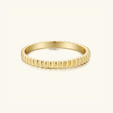 Gold Filled Ribbed Ring