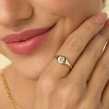 Baguette Signet Ring