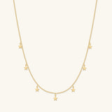 Star Choker + Moon Necklace Set