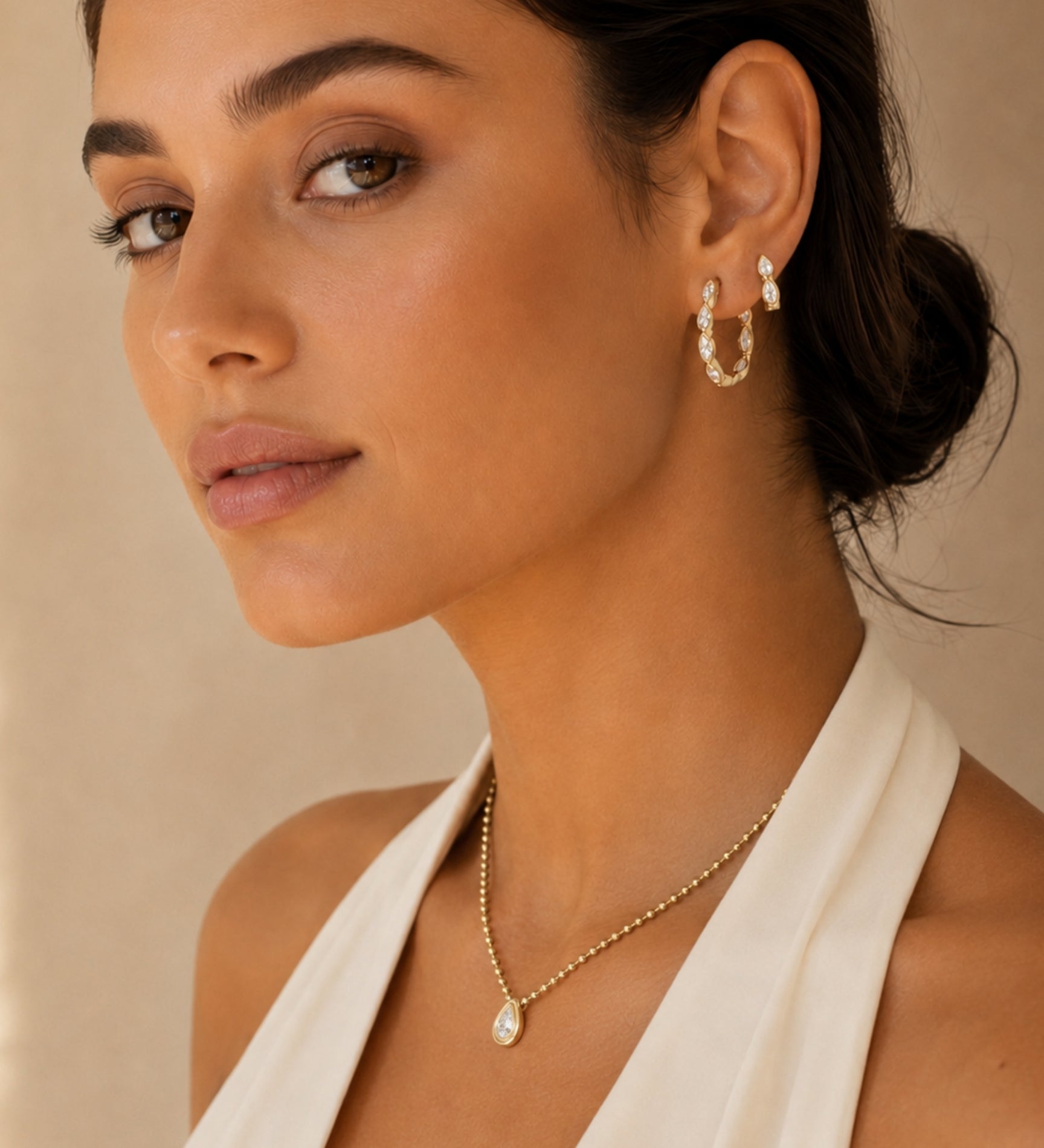 Teardrop Diamond Necklace