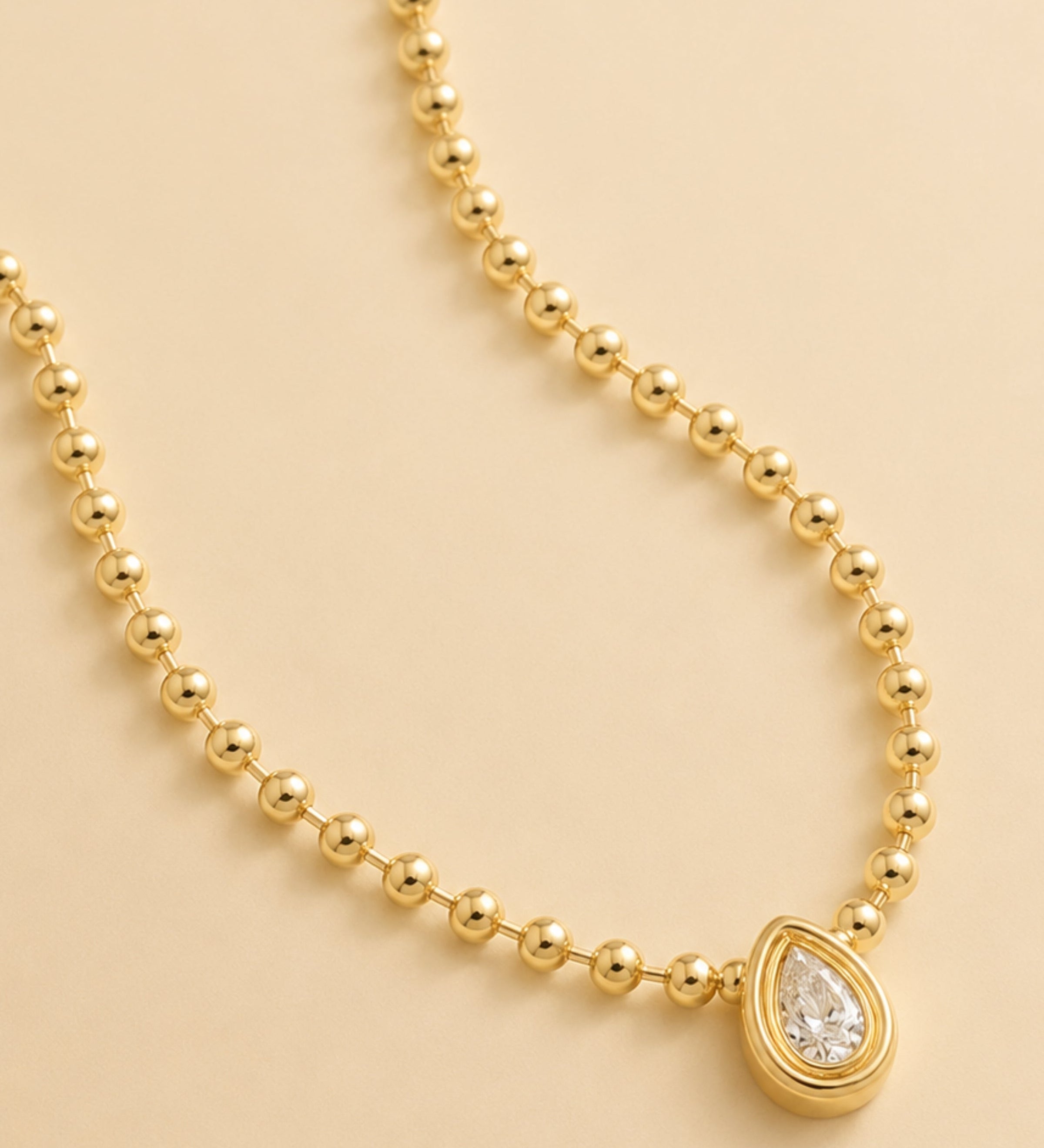 Teardrop Diamond Necklace