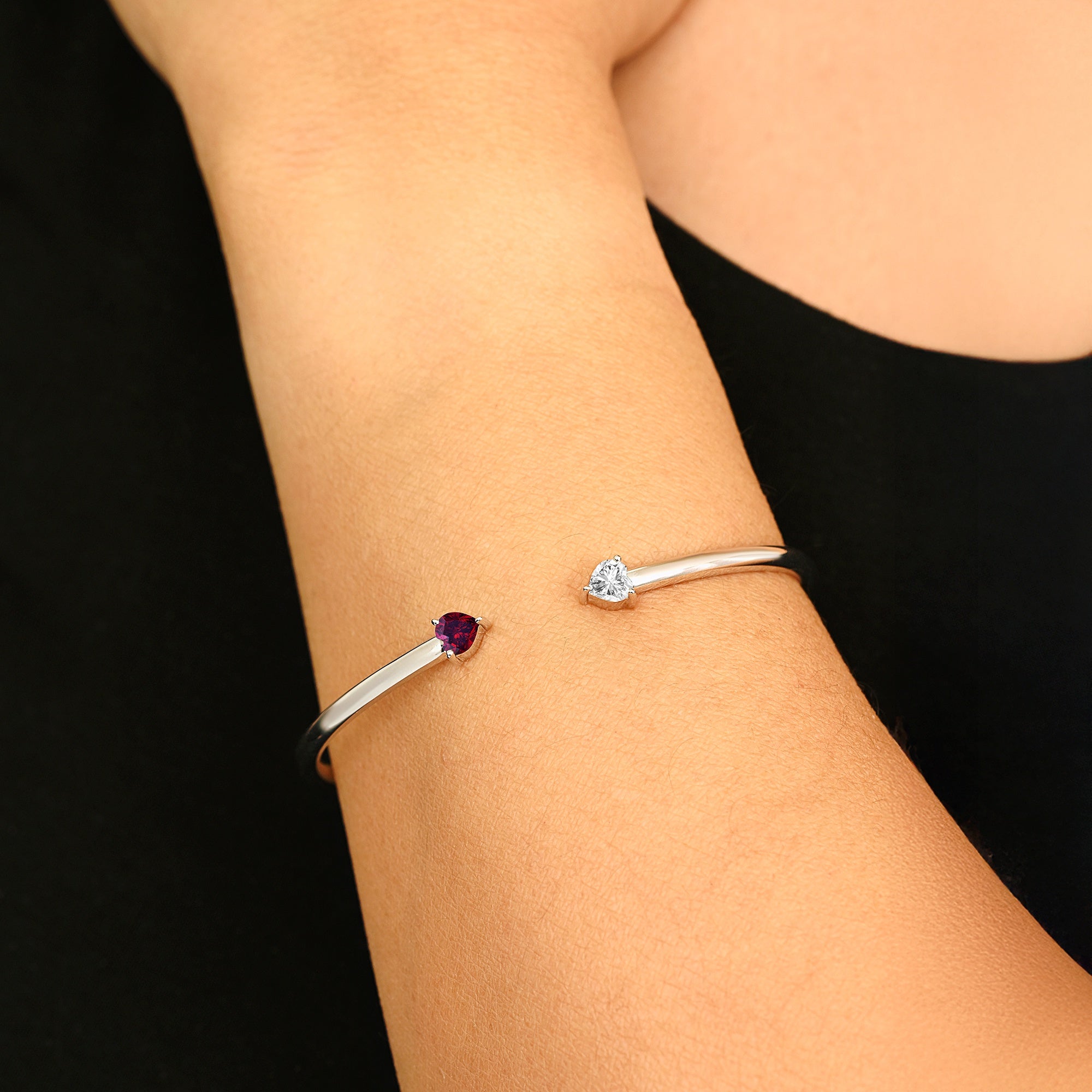 10k Birthstone Bangle Bracelet