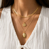 Gold Filled Compass Necklace