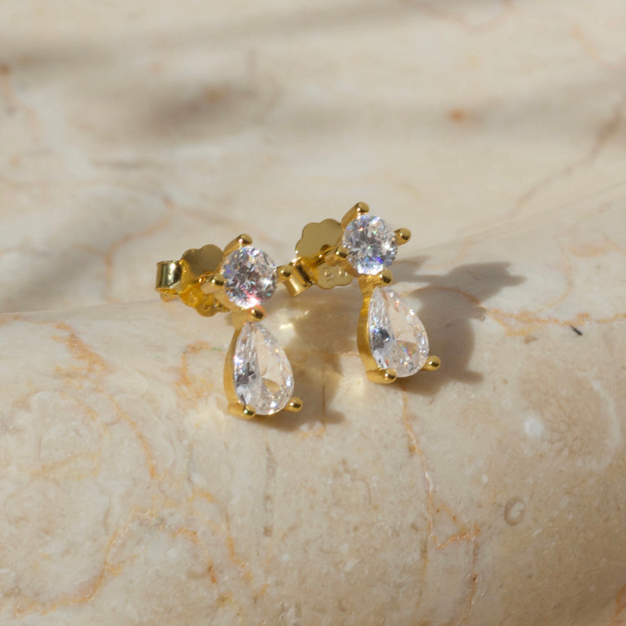 Teardrop Stud Earrings