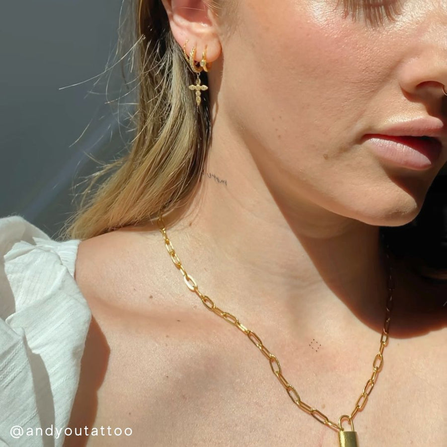 Large Lock Pendant Necklace
