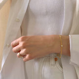 Bezel Curb Chain Bracelet