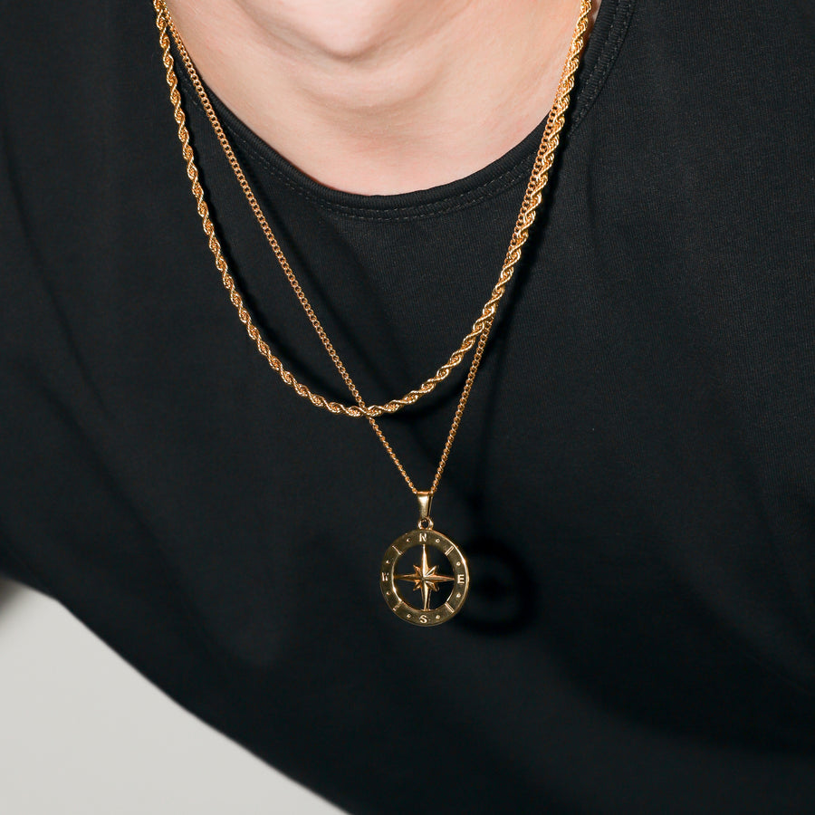 Large Compass Pendant