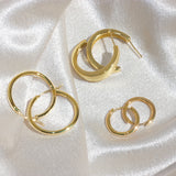 Gold Filled Large Dome Hoops