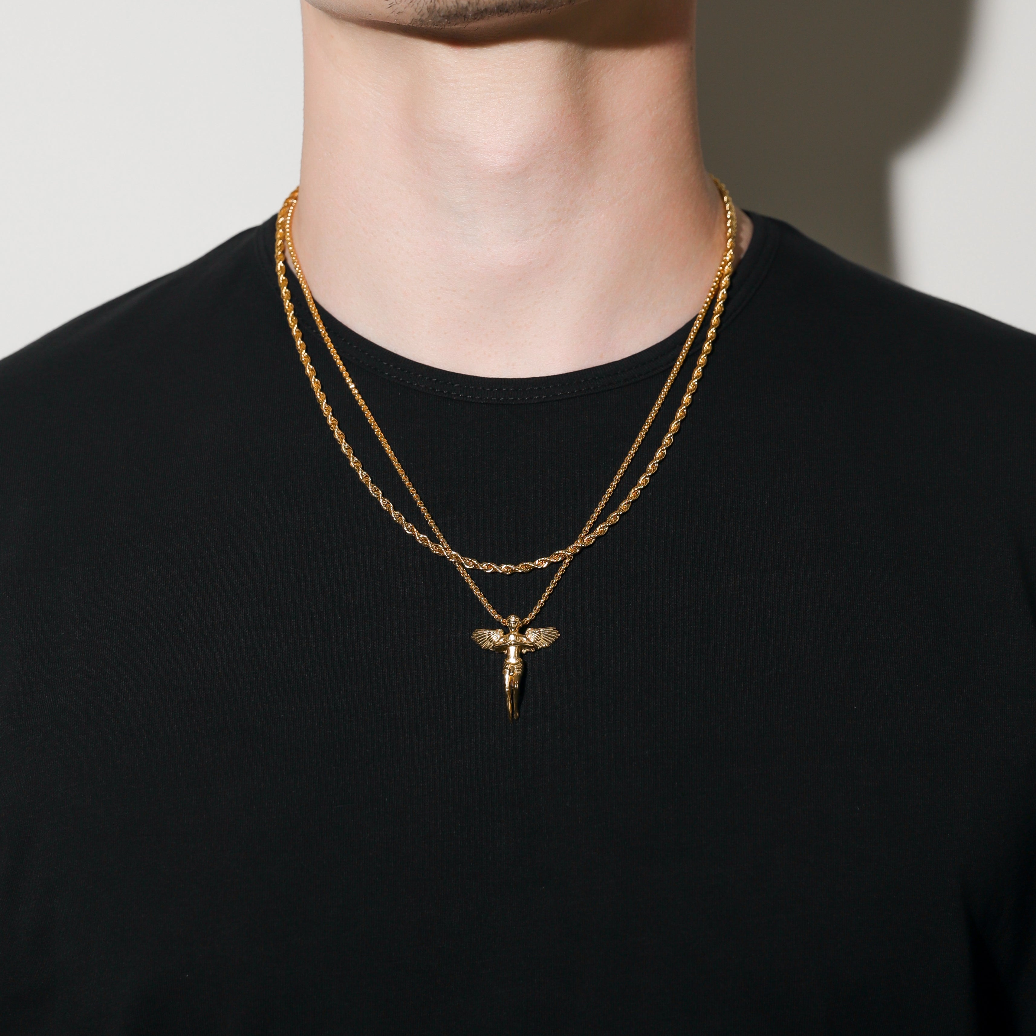 Chain with angel pendant discount