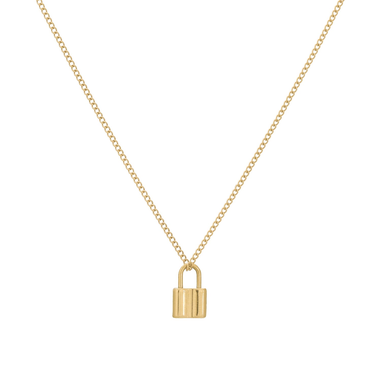 Lock Pendant Necklace – Heart Made of Gold