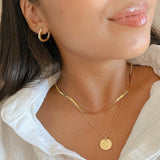 Gold Filled Hammered Coin Necklace