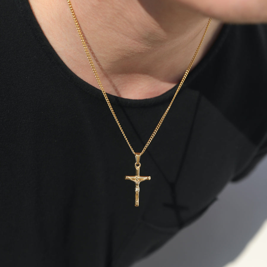 Crucifix Pendant Gold Set