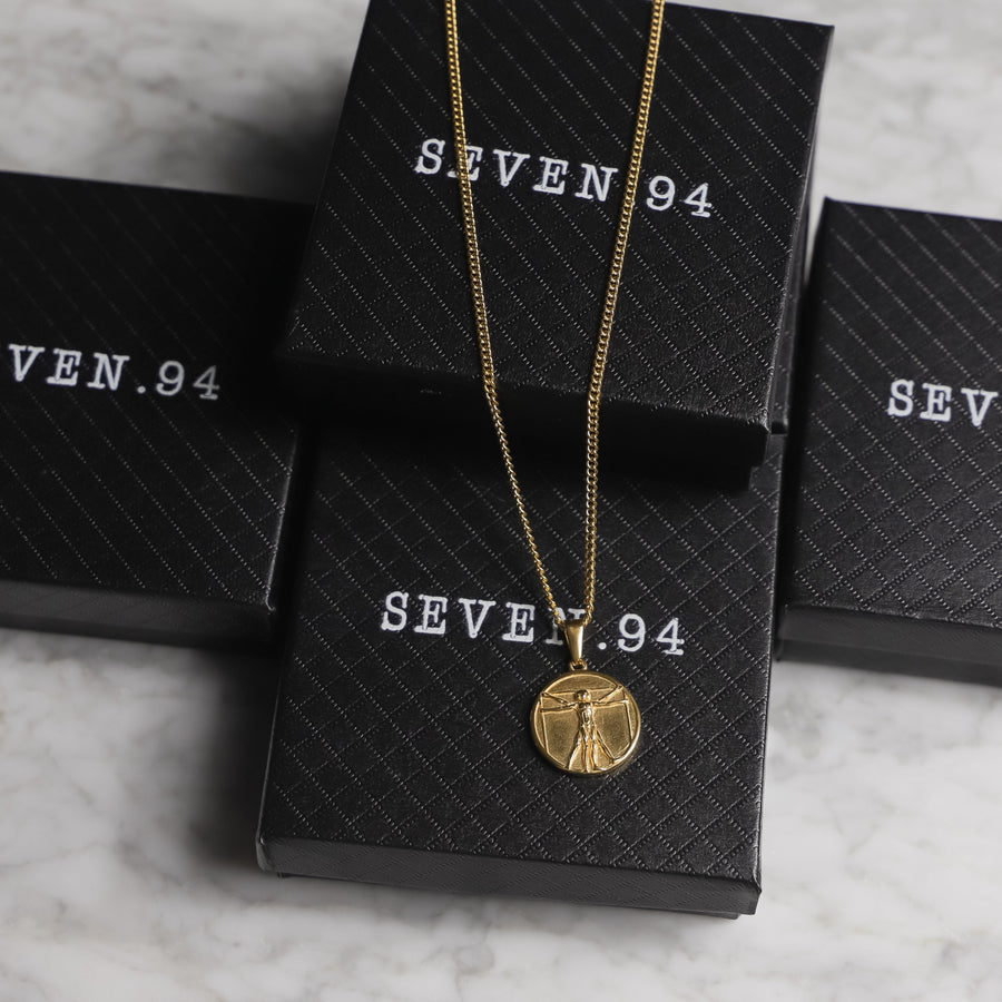 Da Vinci Vitruvian Man Silver Set