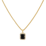Black Onyx Pendant Necklace (6899635454118)