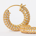 Small Pave Hoops (6817216823462)