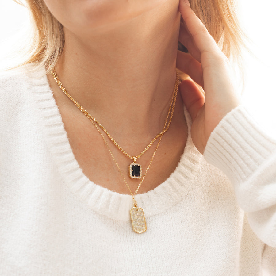 Black Onyx Pendant Necklace