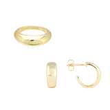 Dome Ring + Dome Hoop Set (5844164411558)
