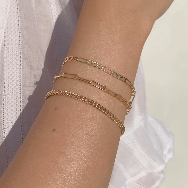 Gold Filled Curb Chain Bracelet (5754097434790)