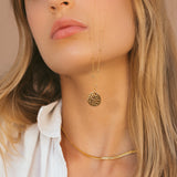 Gold Filled Hammered Coin Necklace