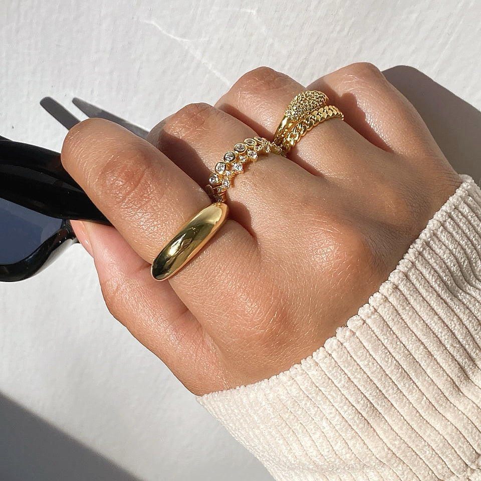 Cluster Half Eternity Ring
