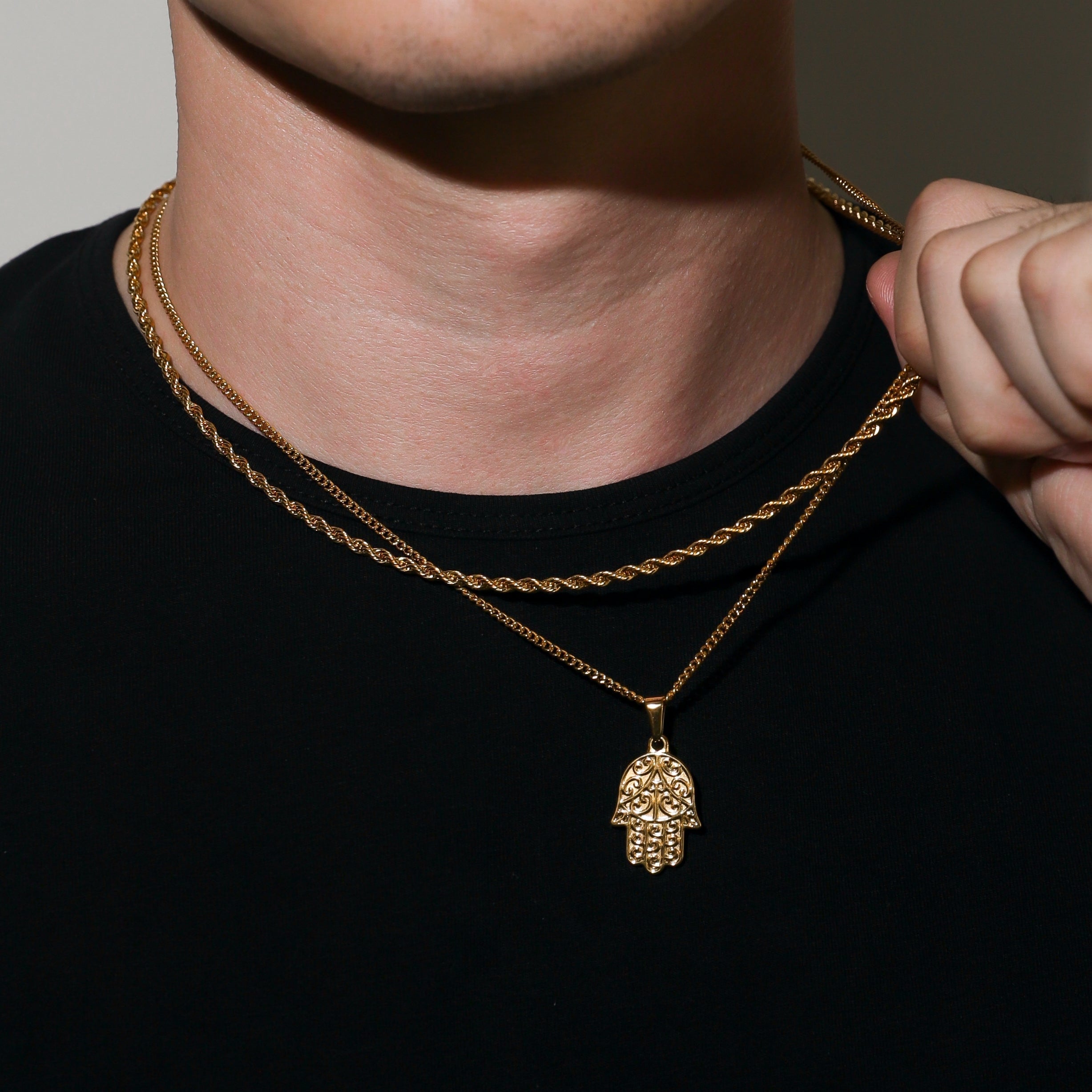 Hamsa Pendant Set