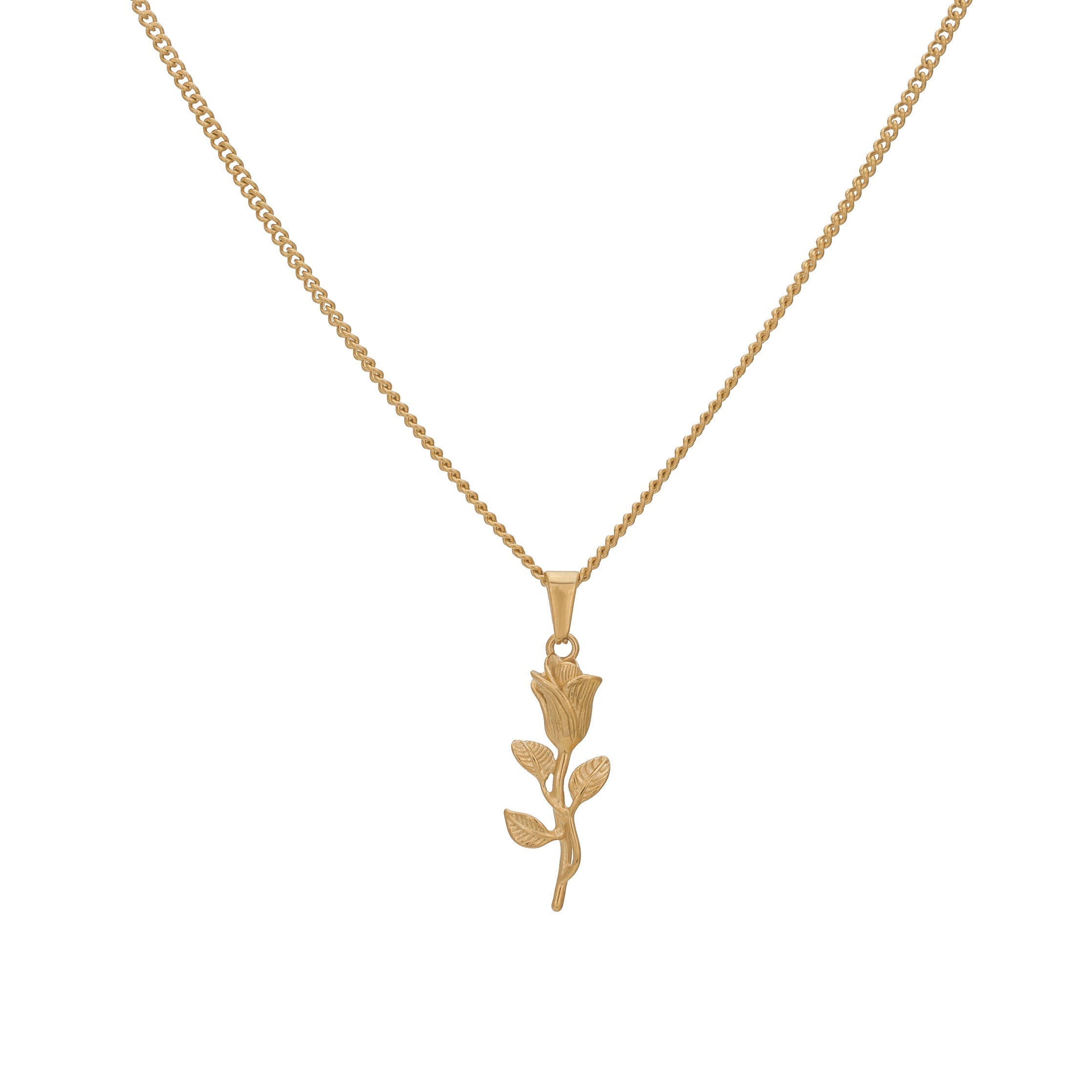 Rose Pendant Gold Set