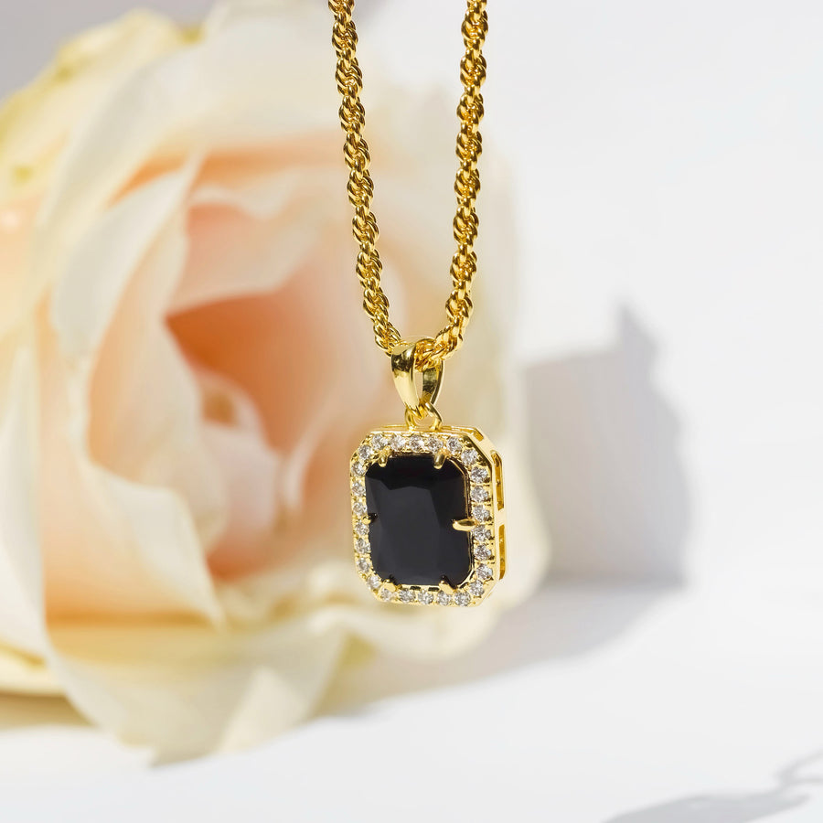 Black Onyx Pendant Necklace