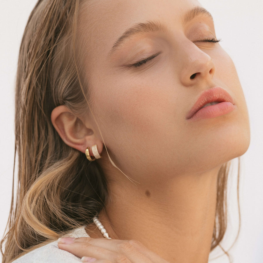 4 Row Pave Hoops