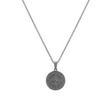 Silver Compass Necklace (6883429056678)