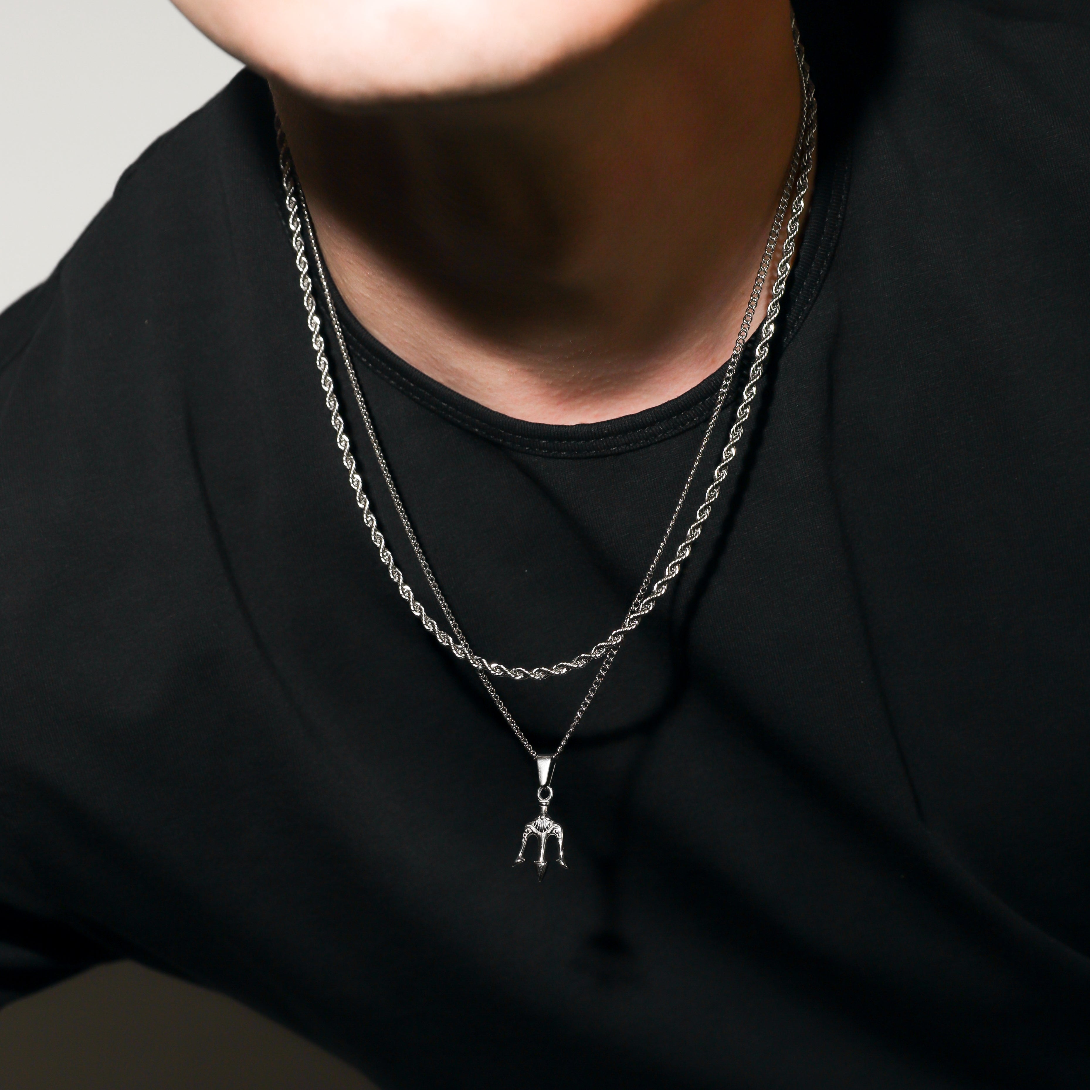 Neptune's Trident Pendant Silver Set